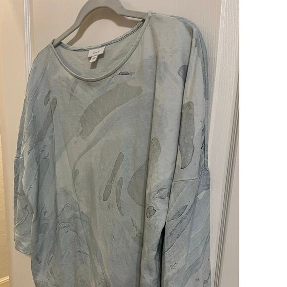 Pure J.Jill Blue Marbled Top Blouse - Picture 2 of 10